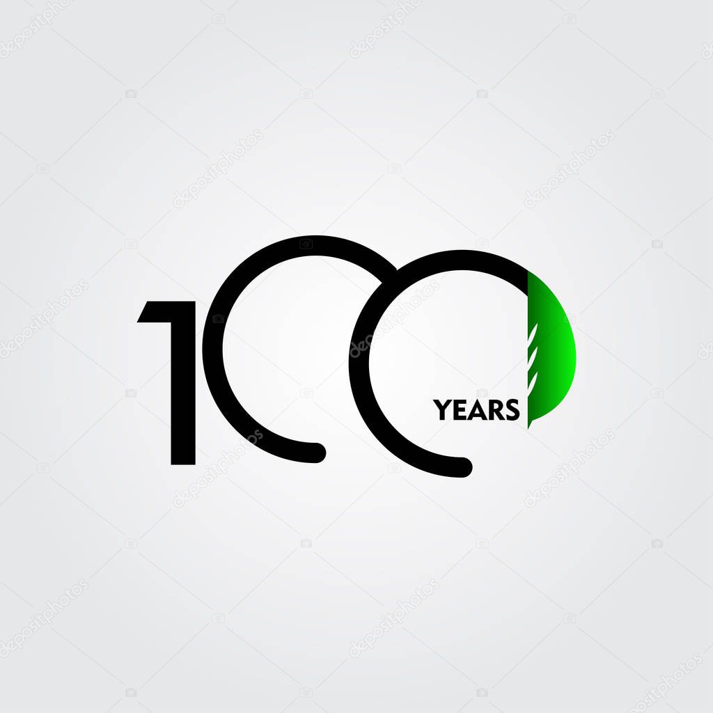 100 Years Anniversary Celebration Vector Template Design Illustration