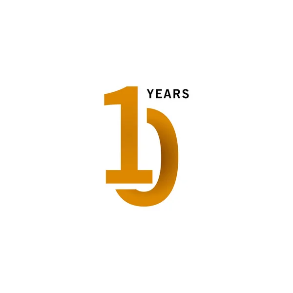 10 Años Aniversario Vector Plantilla Diseño Ilustración — Archivo Imágenes Vectoriales