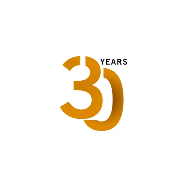 30 Anos Anniversary Vector Template Design Ilustração —  Vetores de Stock