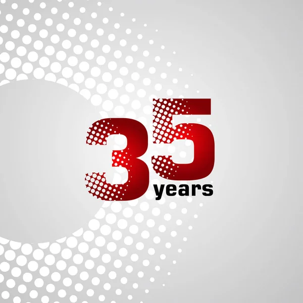 35 Anos Anniversary Vector Template Design Ilustração —  Vetores de Stock