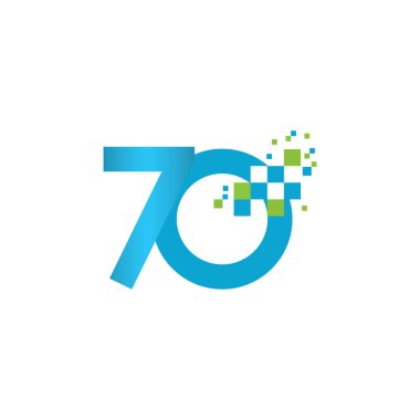 70 Yıl Yıldönümü Vektör Şablontasarım İllüstrasyon