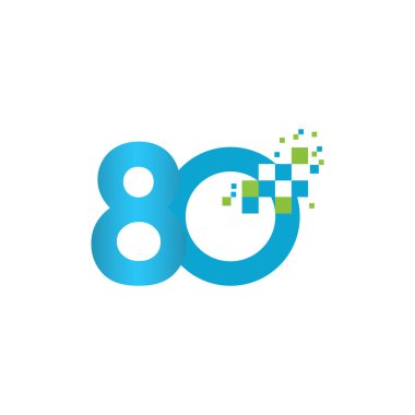 80 Yıl Yıldönümü Vektör Şablontasarım İllüstrasyon
