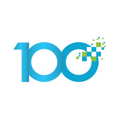 100 Yıl Dönümü Vektör Şablonu Tasarım İllüstrasyon