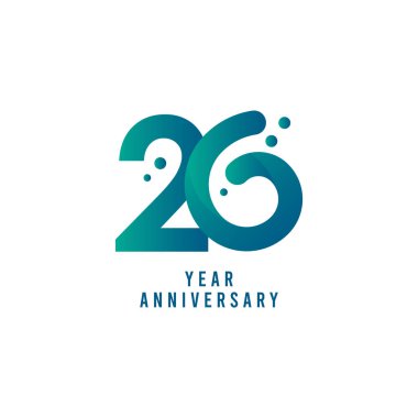 20 Yıl Dönümü Vektör Şablonu Tasarım İllüstrasyon