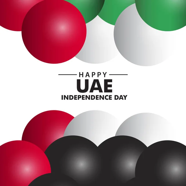 Feliz Dia da Independência dos Emirados Árabes Unidos Vector Template Design Illustration — Vetor de Stock