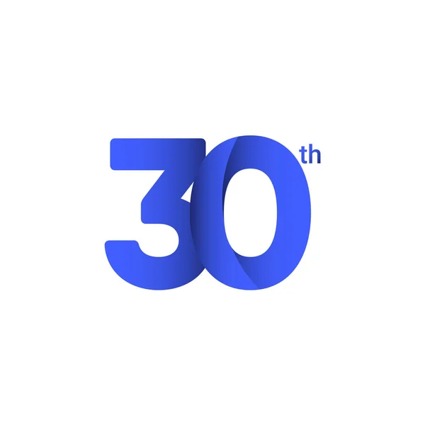 30 Th Anniversary Vector Template Design Ilustração — Vetor de Stock