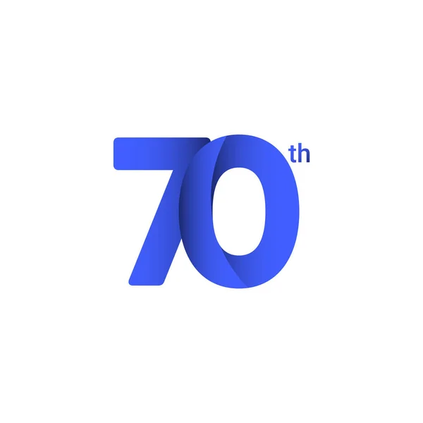 70 Th Aniversario Vector Plantilla Diseño Ilustración — Vector de stock