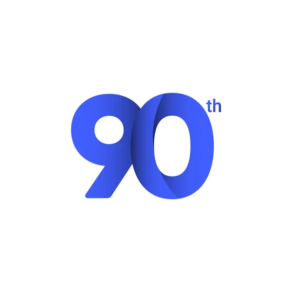 90 th Anniversary Vector Template Design Ilustração — Vetor de Stock