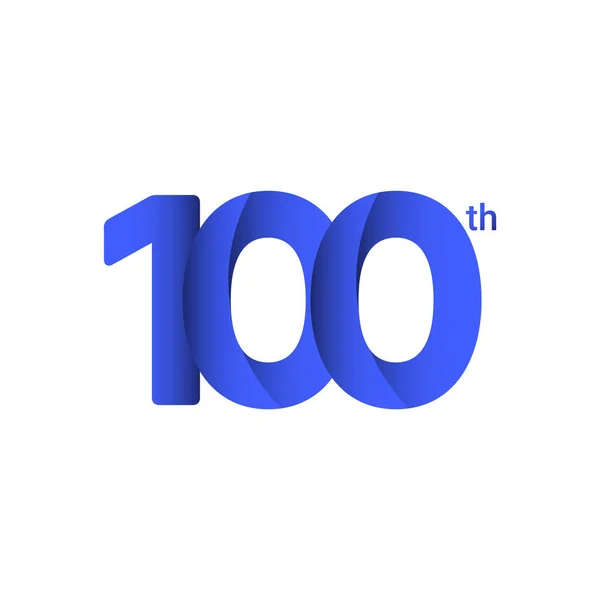 100 Th Anniversary Vector Template Design Ilustração — Vetor de Stock