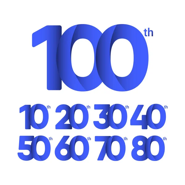 100 Th Anniversary Vector Template Design Ilustração — Vetor de Stock