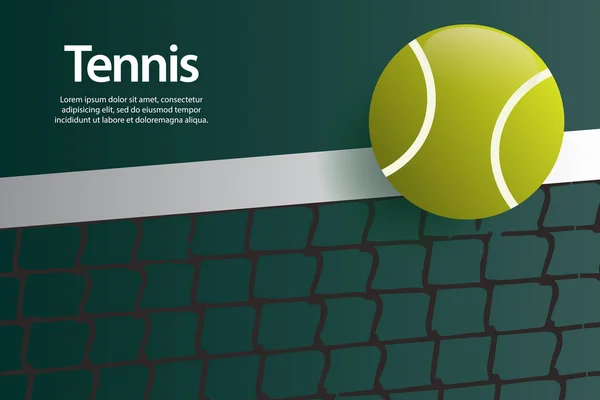 Tennisball Design Vektor Vorlage Illustration Hintergrund — Stockvektor