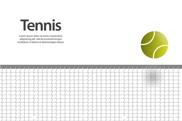 テニスボールデザインベクターテンプレートイラスト背景 — ストックベクタ