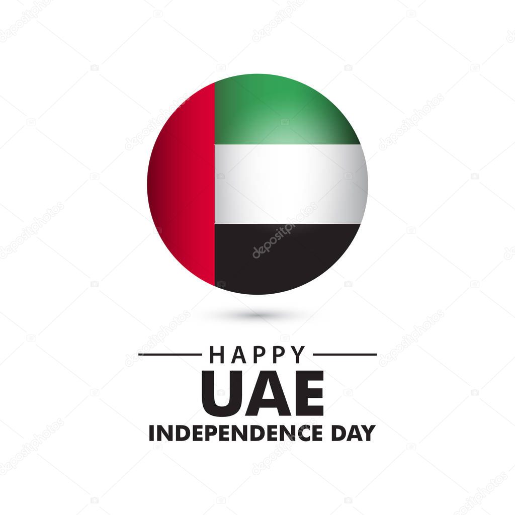 Happy UAE Independence Day Vector Template Design Illustration