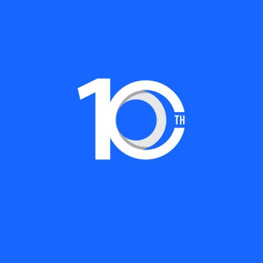 10 Yıldönümü Vektör Şablonu Tasarım İllüstrasyon