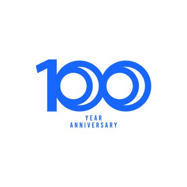 100 Yıl Dönümü Vektör Şablonu Tasarım İllüstrasyon
