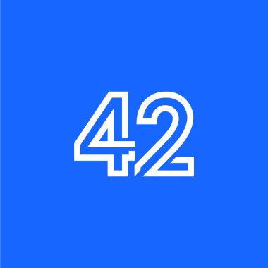 42. Yıldönümü Kutlama Vektör Şablonu Tasarım İllüstrasyonu