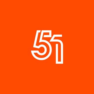 51. Yıl Kutlama Vektör Şablonu Tasarım İllüstrasyonu