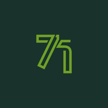 71. Yıldönümü Kutlama Vektör Şablonu Tasarım İllüstrasyonu