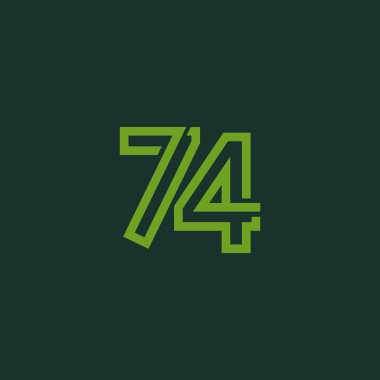 74. Yıldönümü Kutlama Vektör Şablonu Tasarım İllüstrasyonu