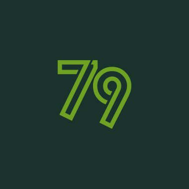 79. Yıldönümü Kutlama Vektör Şablonu Tasarım İllüstrasyonu