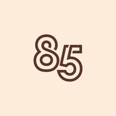 85 'inci yıl dönümü kutlama Vektör Şablonu Tasarım İllüstrasyonu