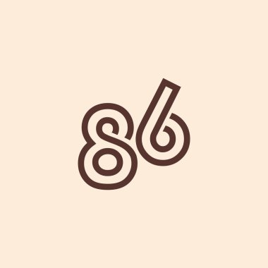 86. Yıldönümü Kutlama Vektör Şablonu Tasarım İllüstrasyonu