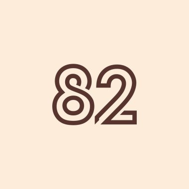 82. Yıldönümü Kutlama Vektör Şablonu Tasarım Çizimi