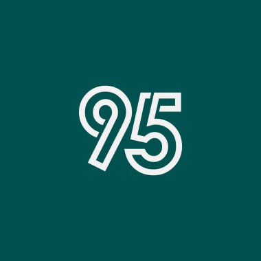 95. Yıldönümü Kutlama Vektör Şablonu Tasarım İllüstrasyonu