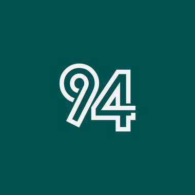 94. Yıldönümü Kutlama Vektör Şablonu Tasarım Çizimi