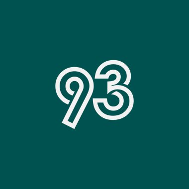 93. Yıldönümü Kutlama Vektör Şablonu Tasarım Çizimi