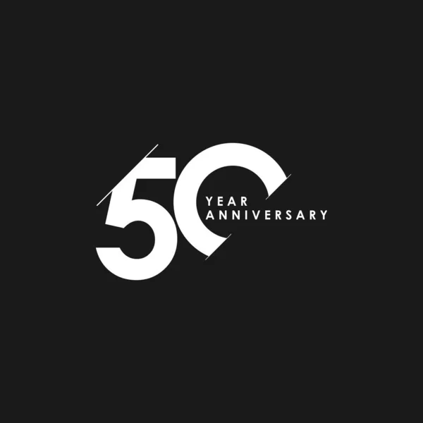 50 Years Anniversary Vector Template Design Illustration — Stock Vector