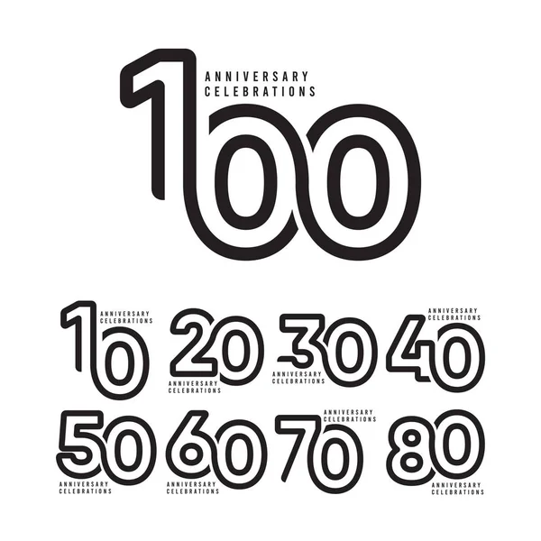 100 Jahre Jubiläumsfeier Vector Template Design Illustration — Stockvektor