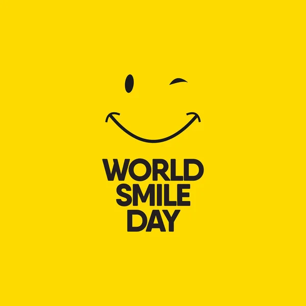 World Smile Day Celebrations Vector Template Design Illustration — Stock Vector