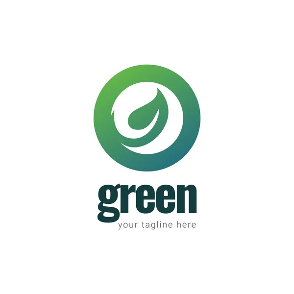 Ilustração do projeto do modelo do vetor do gradiente do logotipo verde —  Vetores de Stock