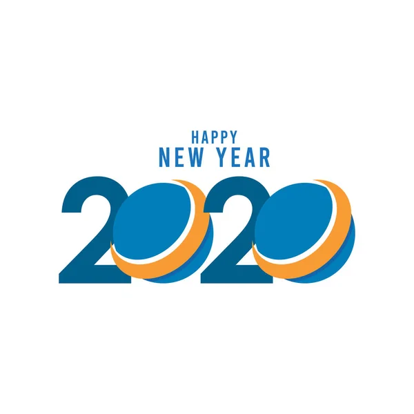 Feliz Año Nuevo 2020 Celebración Vector Plantilla Diseño Ilustración — Archivo Imágenes Vectoriales