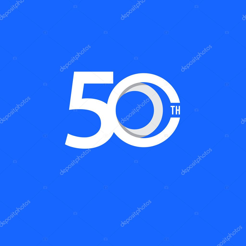 50 Th Anniversary Vector Template Design Illustration