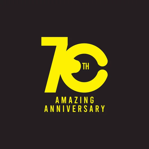 70 ου καταπληκτική επέτειο εορτασμού Διάνυσμα πρότυπο σχεδίαση εικονογράφηση λογότυπο εικονίδιο — Διανυσματικό Αρχείο