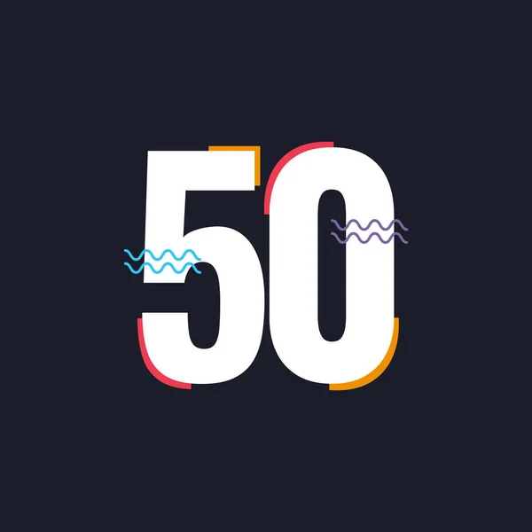 50 χρόνια εορτασμός Επέτειος Διάνυσμα Πρότυπο Σχεδιασμός Εικονογράφηση λογότυπο Εικονίδιο — Διανυσματικό Αρχείο