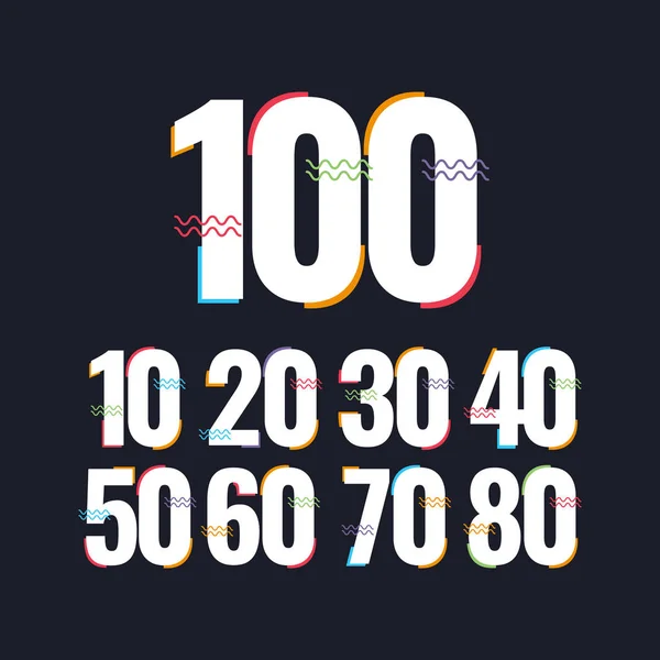 100 Anos Aniversário Celebração Vector Modelo Design Ilustração Logo Ícone — Vetor de Stock