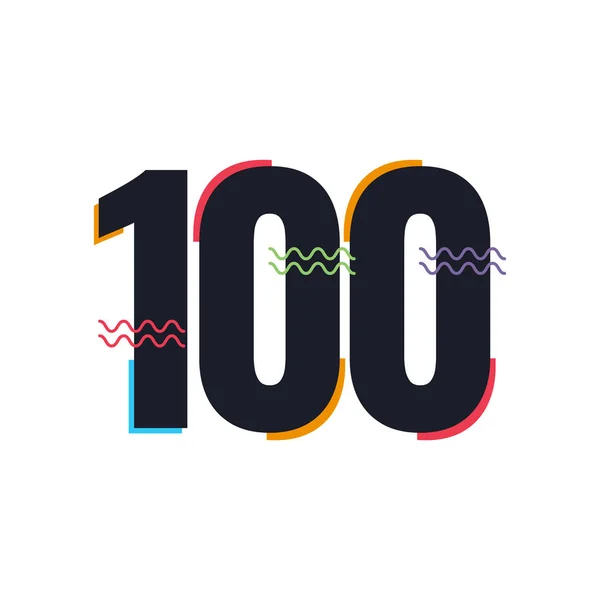 100 χρόνια εορτασμός Επέτειος Διάνυσμα Πρότυπο Σχεδιασμός Εικονογράφηση Λογότυπο Εικονίδιο — Διανυσματικό Αρχείο