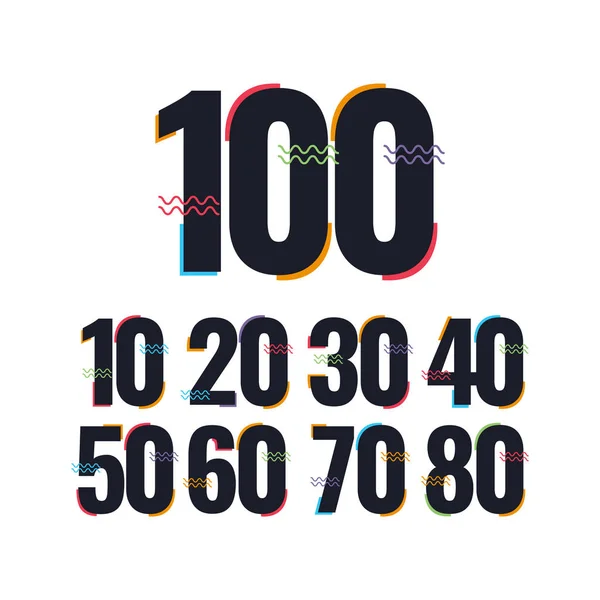 100 jahre jubiläum feier vektor vorlage design illustration logo icon — Stockvektor