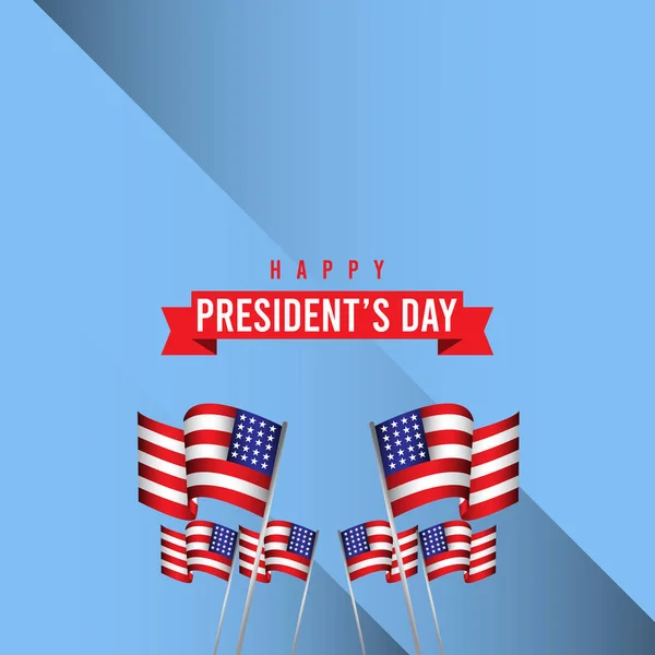 Illustration de conception de modèle vectoriel de célébration du jour du président heureux — Image vectorielle