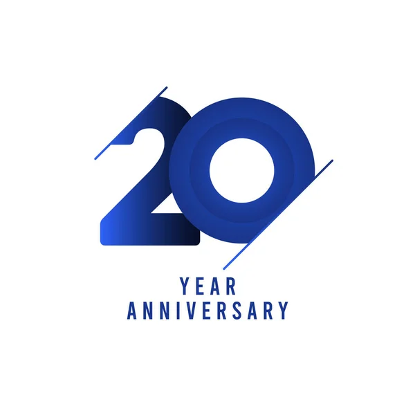 20 let výročí oslavy Vektorové šablony Design Ilustrace — Stockový vektor