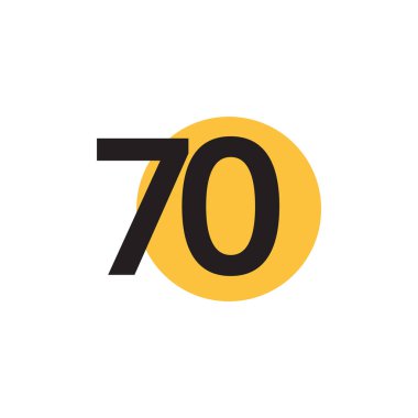 70. Yıldönümü Kutlama Vektör Şablonu Tasarım İllüstrasyonu
