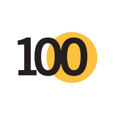 100. yıl dönümü kutlama Vektör Şablonu Tasarım Çizimi