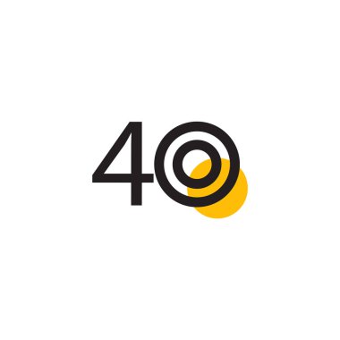 40. yıl dönümü kutlama Vektör Şablonu Tasarım İllüstrasyonu