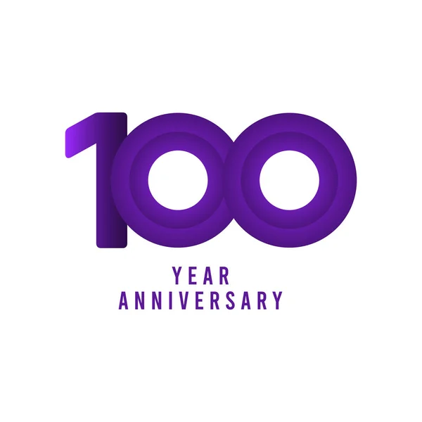 100 χρόνια επέτειο εορτασμού Διάνυσμα Πρότυπο Σχεδιασμός Εικονογράφηση — Διανυσματικό Αρχείο
