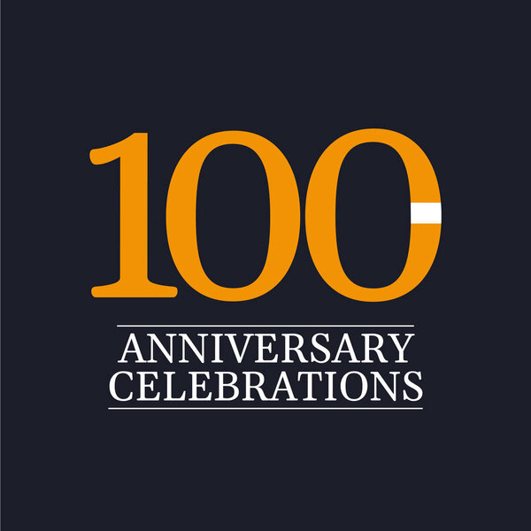 100 Years Anniversary Celebrations Vector Template Design Illustration