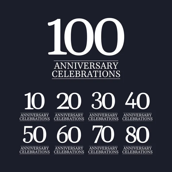 100 Años Celebraciones de Aniversario Vector Plantilla Diseño Ilustración — Vector de stock