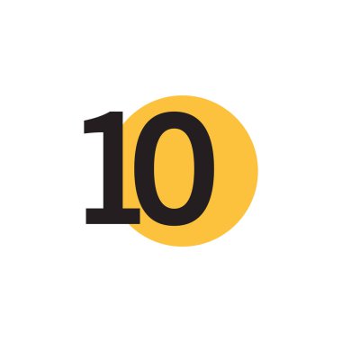 10. yıl dönümü kutlama Vektör Şablonu Tasarım Çizimi